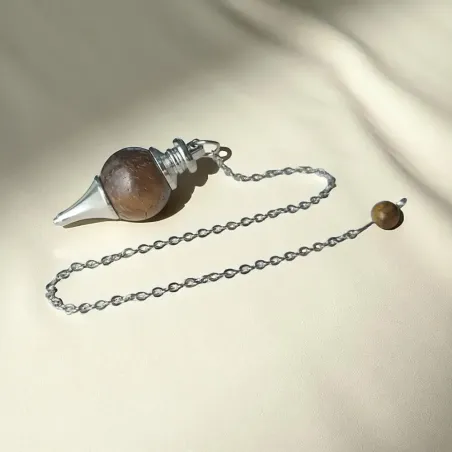 Pendule œil de tigre boule – Protection et clarté énergétique