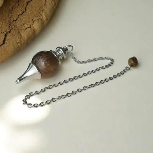 Pendule œil de tigre boule – Protection et clarté énergétique