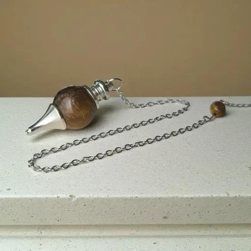 Pendule œil de tigre boule – Protection et clarté énergétique