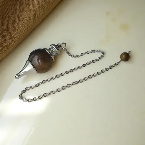 Pendule œil de tigre boule – Protection et clarté énergétique