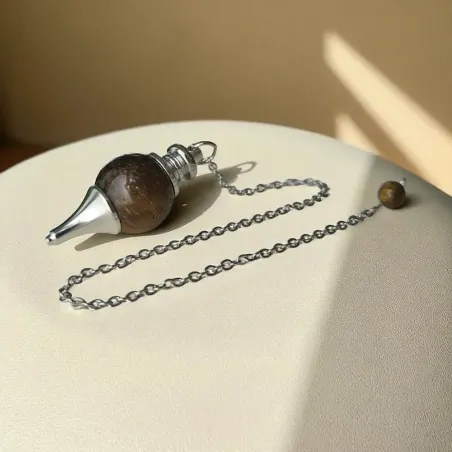 Pendule œil de tigre boule – Protection et clarté énergétique