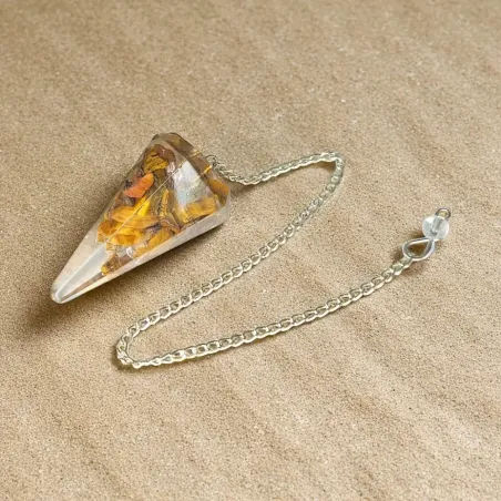 Pendule orgonite œil de tigre – Protection et transmutation énergétique
