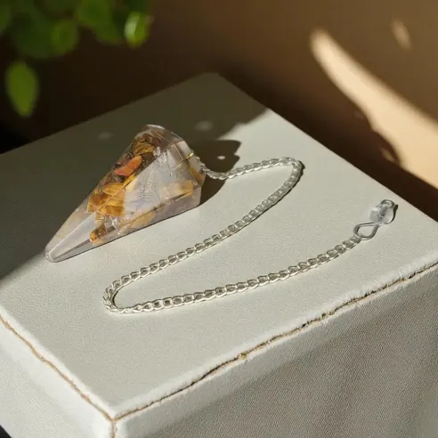 Pendule orgonite œil de tigre – Protection et transmutation énergétique