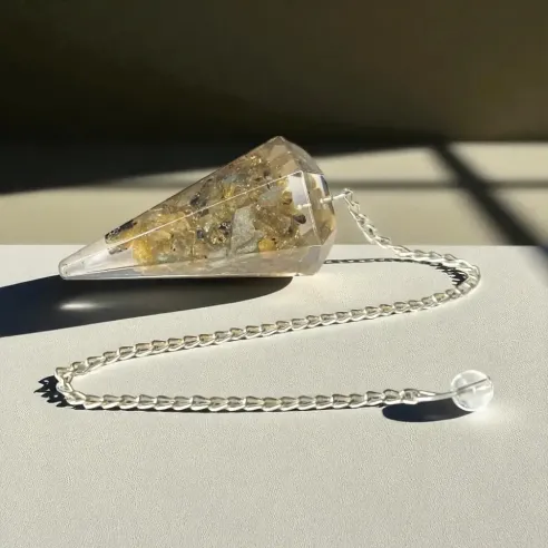 Pendule Orgonite & Labradorite – Intuition & protection