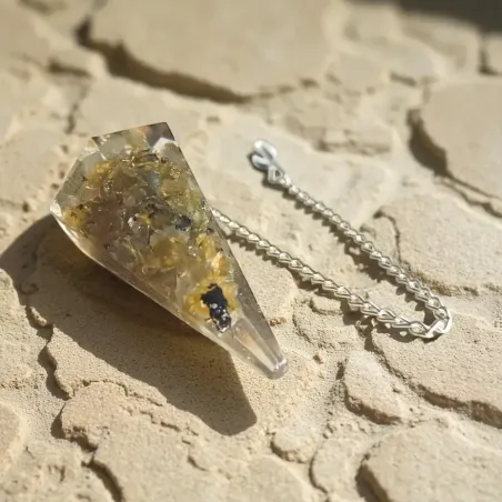 Pendule Orgonite & Labradorite – Intuition & protection