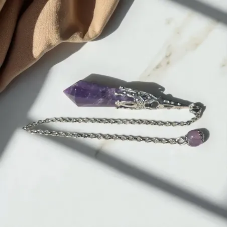 Pendule en Améthyste Witch – Magie & Intuition spirituelle