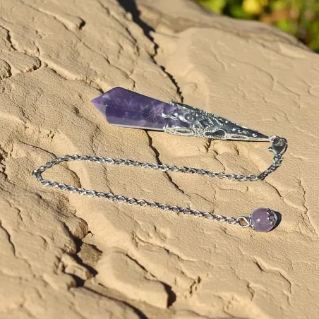 Pendule en Améthyste Witch – Magie & Intuition spirituelle