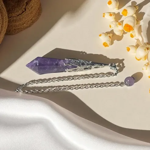 Pendule en Améthyste Witch – Magie & Intuition spirituelle