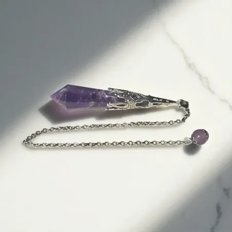 Pendule en Améthyste Witch – Magie & Intuition spirituelle
