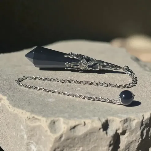 Pendule Obsidienne Noire Witch – Intuition et Protection Spirituelle