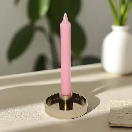 Cierge Rose Teinté Masse – amour et guérison du cœur