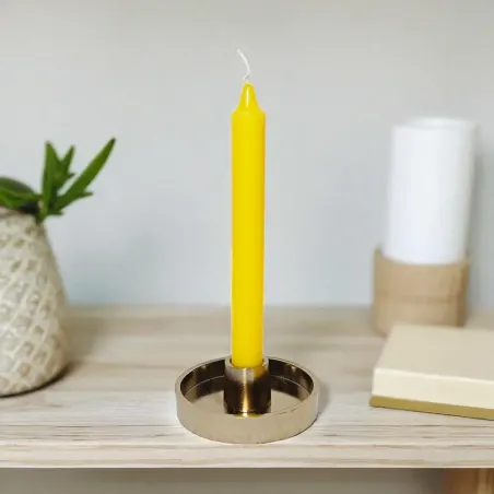 Cierge Jaune Teinté Masse – clarté mentale et lumière