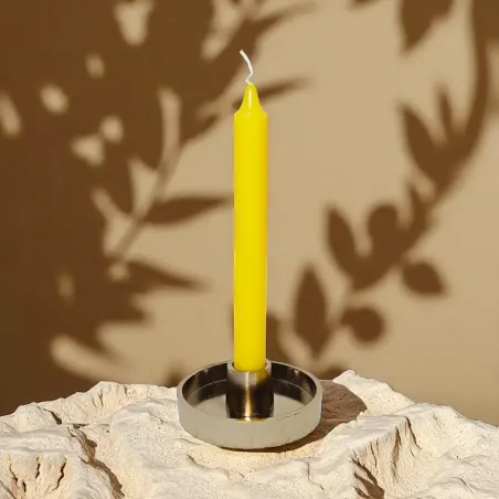 Cierge Jaune Teinté Masse – clarté mentale et lumière