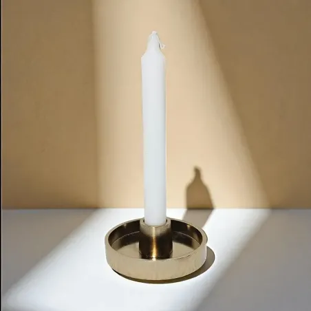 Cierge Blanc Teinté Masse – rituel de lumière et prière