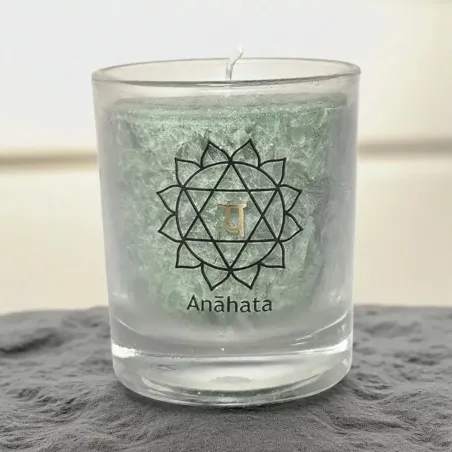 Petite bougie chakra cœur – Amour et équilibre émotionnel