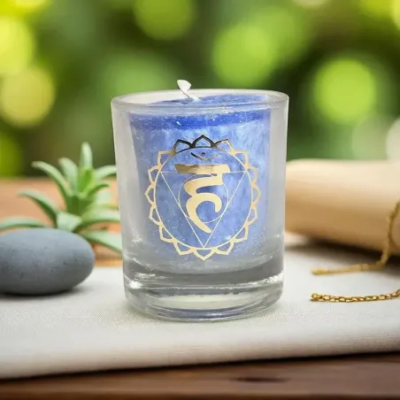 Petite Bougie Chakra Gorge – communication et vérité