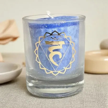 Petite Bougie Chakra Gorge – communication et vérité
