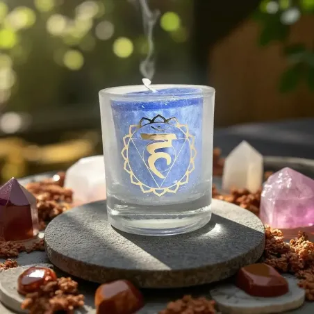 Petite Bougie Chakra Gorge – communication et vérité