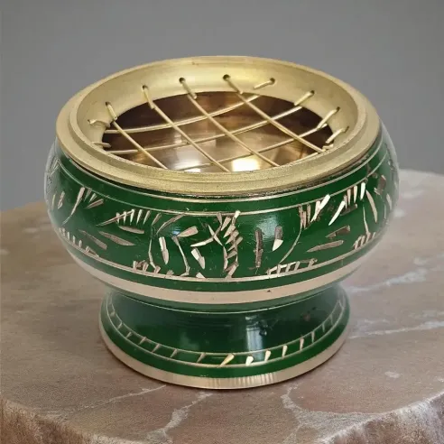 Encensoir Vert - Doré – Élégance & Purification sacrée