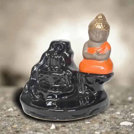 Porte encens backflow Bouddha – Cascade zen apaisante