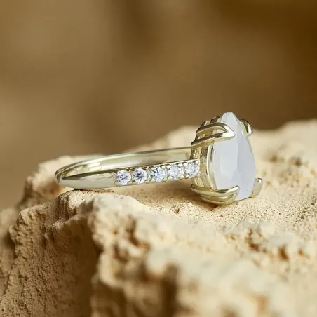 Bague Argent & Pierre de Lune - intuition et sérénité