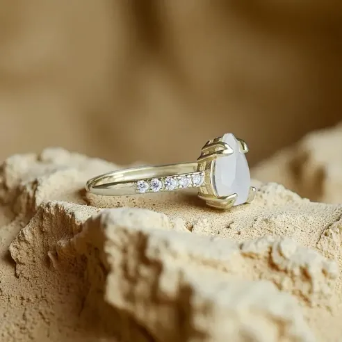 Bague Argent & Pierre de Lune - intuition et sérénité