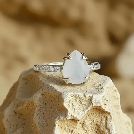 Bague Argent & Pierre de Lune - intuition et sérénité