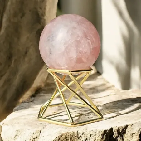 Sphère Quartz Rose – Douceur Émotionnelle & Vibration du Cœur