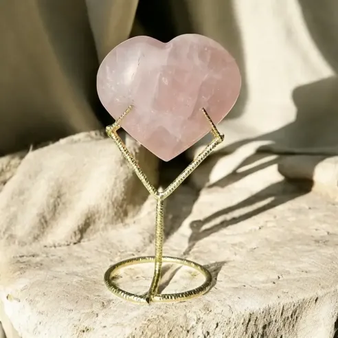 Cœur en Quartz Rose – Guérison émotionnelle & amour de soi