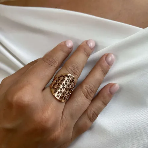 Bague Fleur de vie - Énergie et harmonie