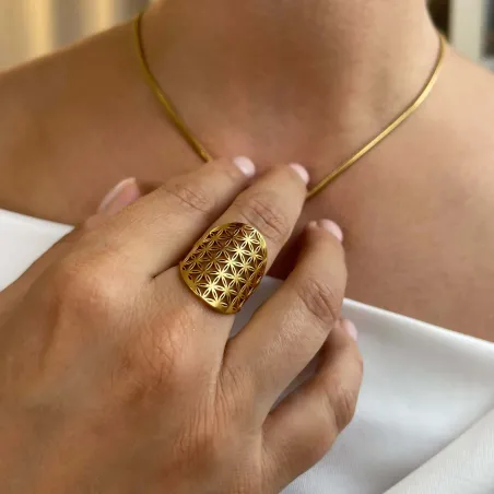 Bague Fleur de vie - Énergie et harmonie