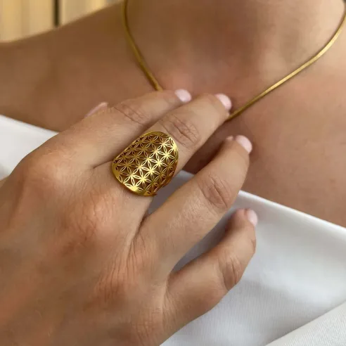 Bague Fleur de vie - Énergie et harmonie