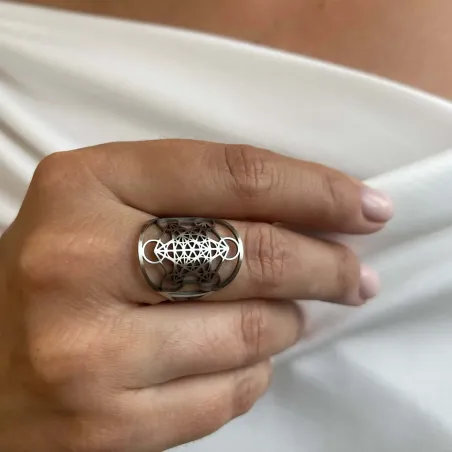Bague Metatron 3 coloris – Symbole ésotérique ajustable