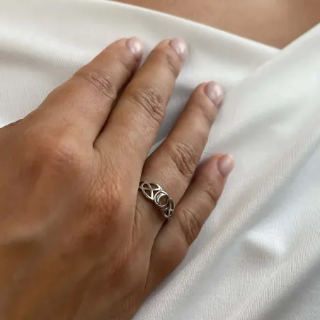 Bague Lune Acier Inoxydable – Bijou mystique et intemporel