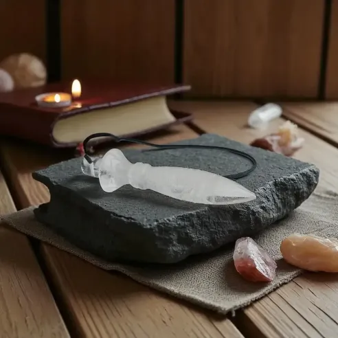 Pendule Thot Cristal de Roche – divination et clarté intuitive