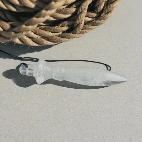 Pendule Thot Cristal de Roche – divination et clarté intuitive