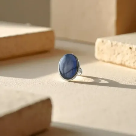 Bague Labradorite Aura Éclipse - Intuition et protection