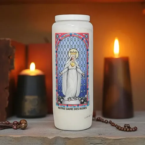 Neuvaine Notre-Dame des Roses – Bougie de prière 9 jours