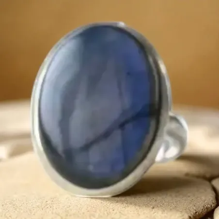 Bague Labradorite Aura Éclipse - Intuition et protection