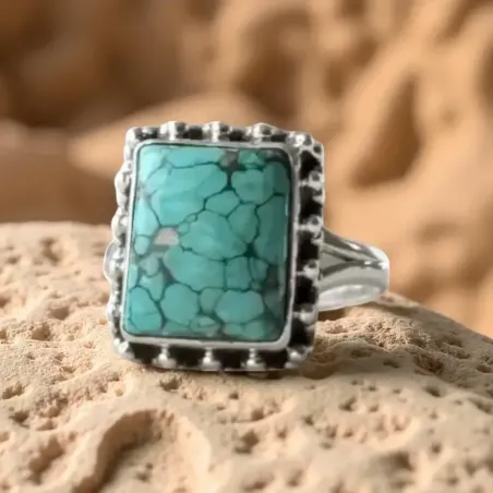 Bague Turquoise Isaya - Expression et protection vibratoire