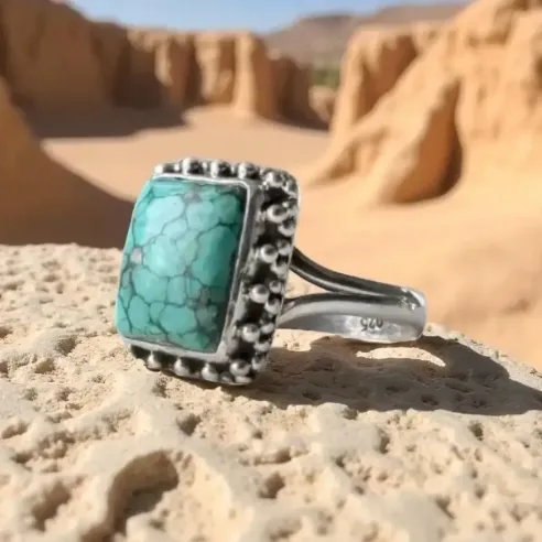 Bague Turquoise Isaya - Expression et protection vibratoire