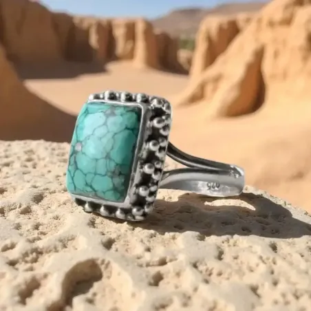 Bague Turquoise Isaya - Expression et protection vibratoire