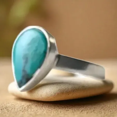 Bague Turquoise Ondine – Turquoise sur argent