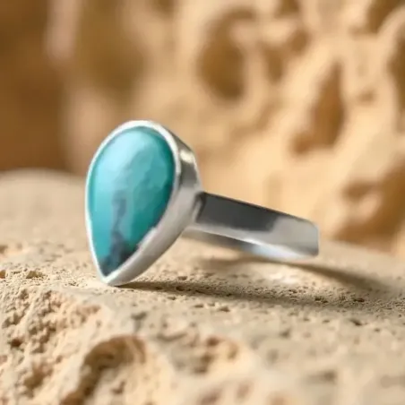 Bague Turquoise Ondine – Turquoise sur argent