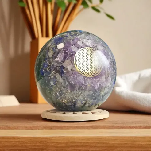 Orgonite Sphère 7 Chakras – équilibre et harmonisation