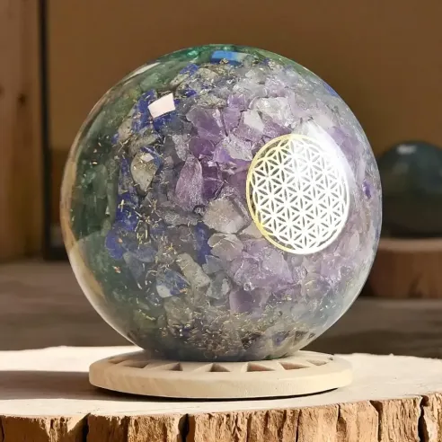 Orgonite Sphère 7 Chakras – équilibre et harmonisation