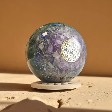 Orgonite Sphère 7 Chakras – équilibre et harmonisation