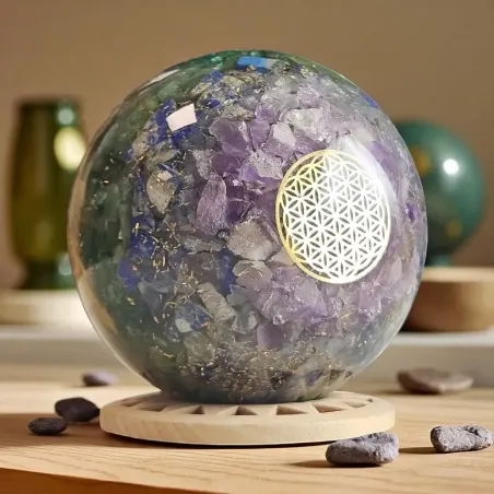 Orgonite Sphère 7 Chakras – équilibre et harmonisation