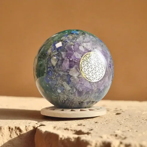 Orgonite Sphère 7 Chakras – équilibre et harmonisation