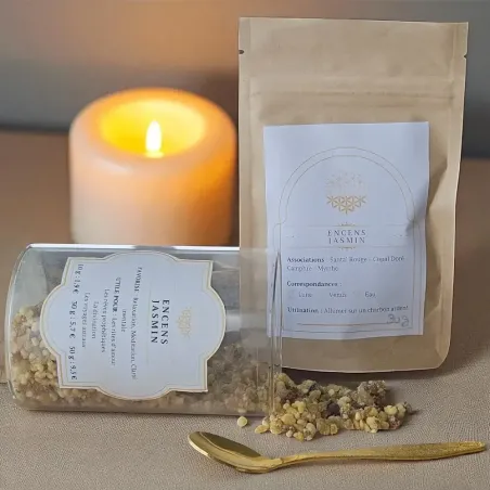 Encens en grains Jasmin - Amour, paix et intuition sacrée